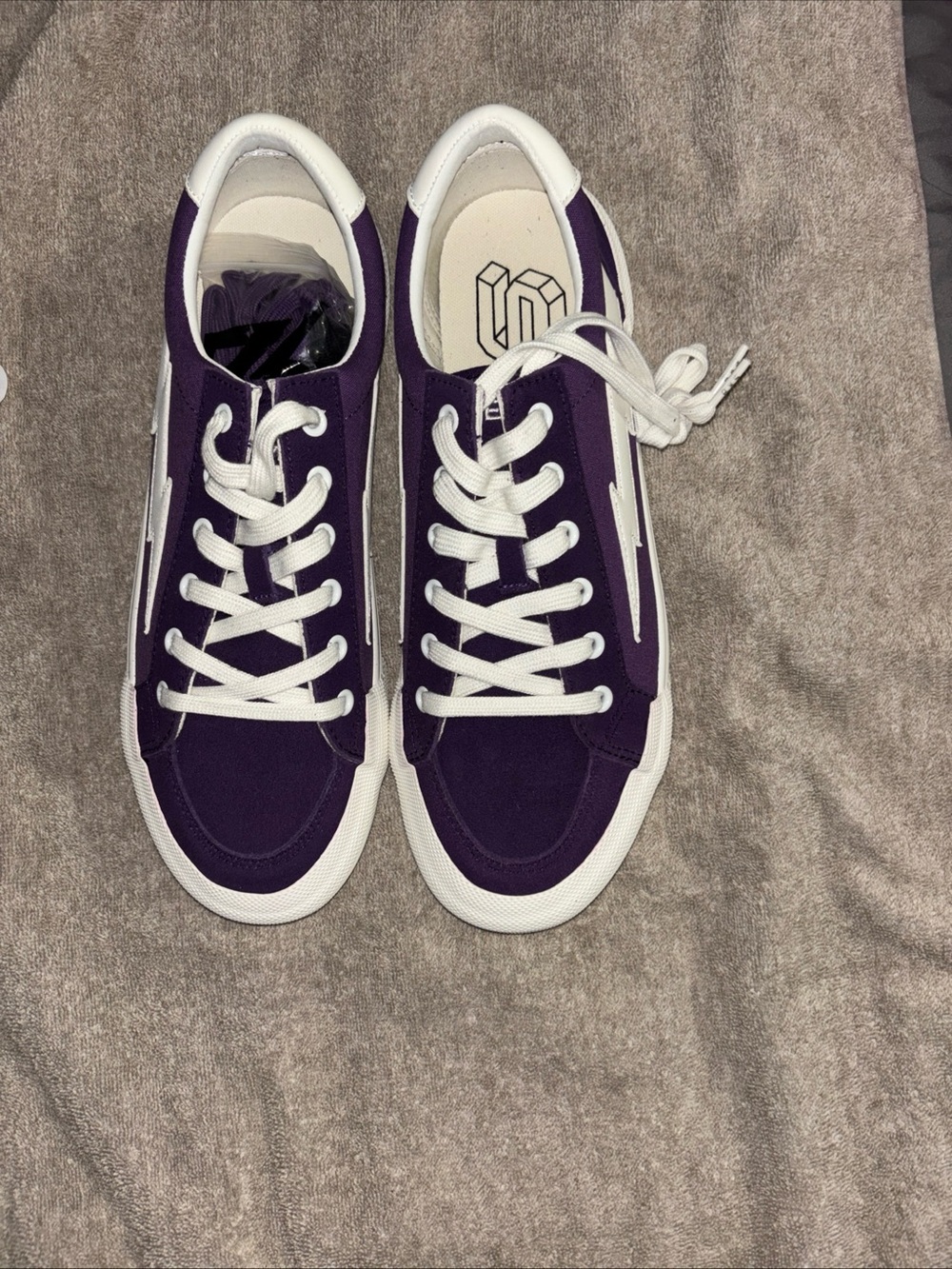 Purple Low-Top Sneakers with White Accents Revenge x storm size 10